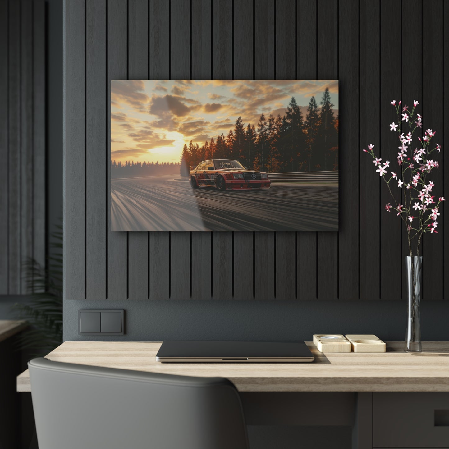 Mercedes Benz 190E Evo 2- Mounted Acrylic Wall Art