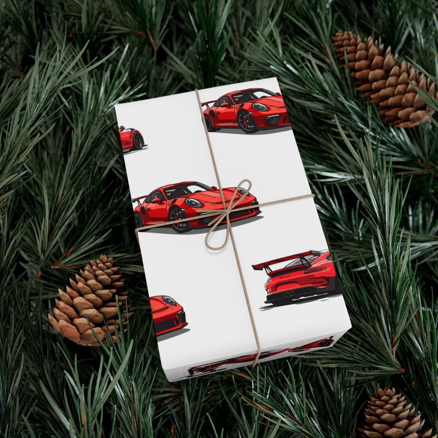 Porsche 911 GT3 RS- Car Themed Satin Gift Wrapping Paper