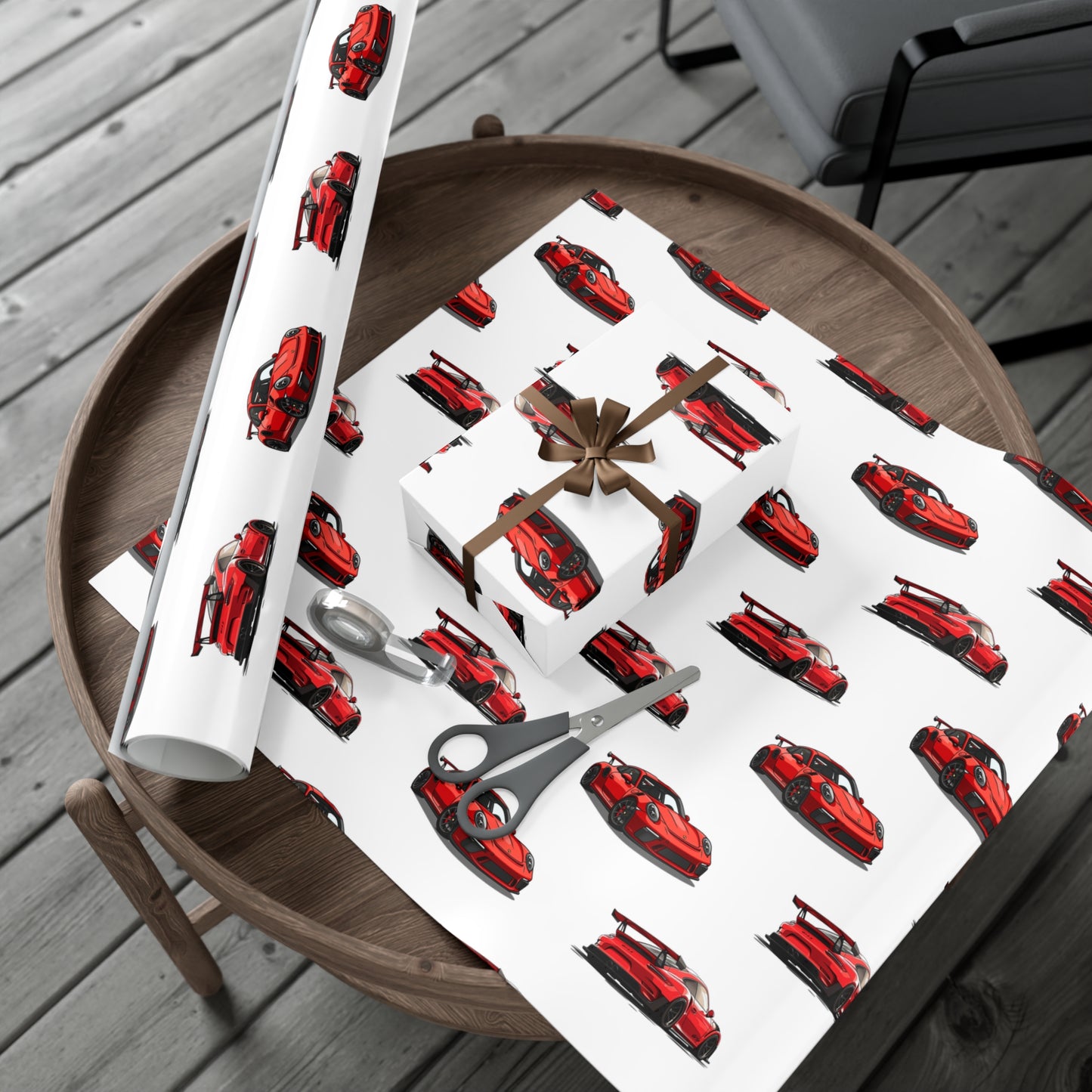 Porsche 911 GT3 RS- Car Themed Satin Gift Wrapping Paper