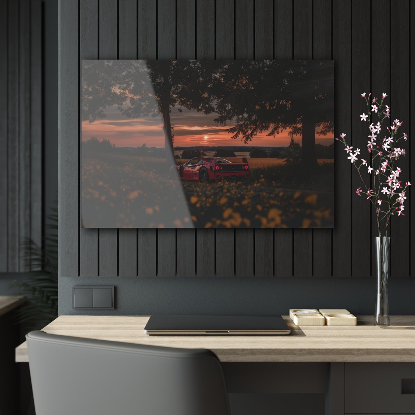 Ferrari Enzo F40- Mounted Acrylic Wall Art