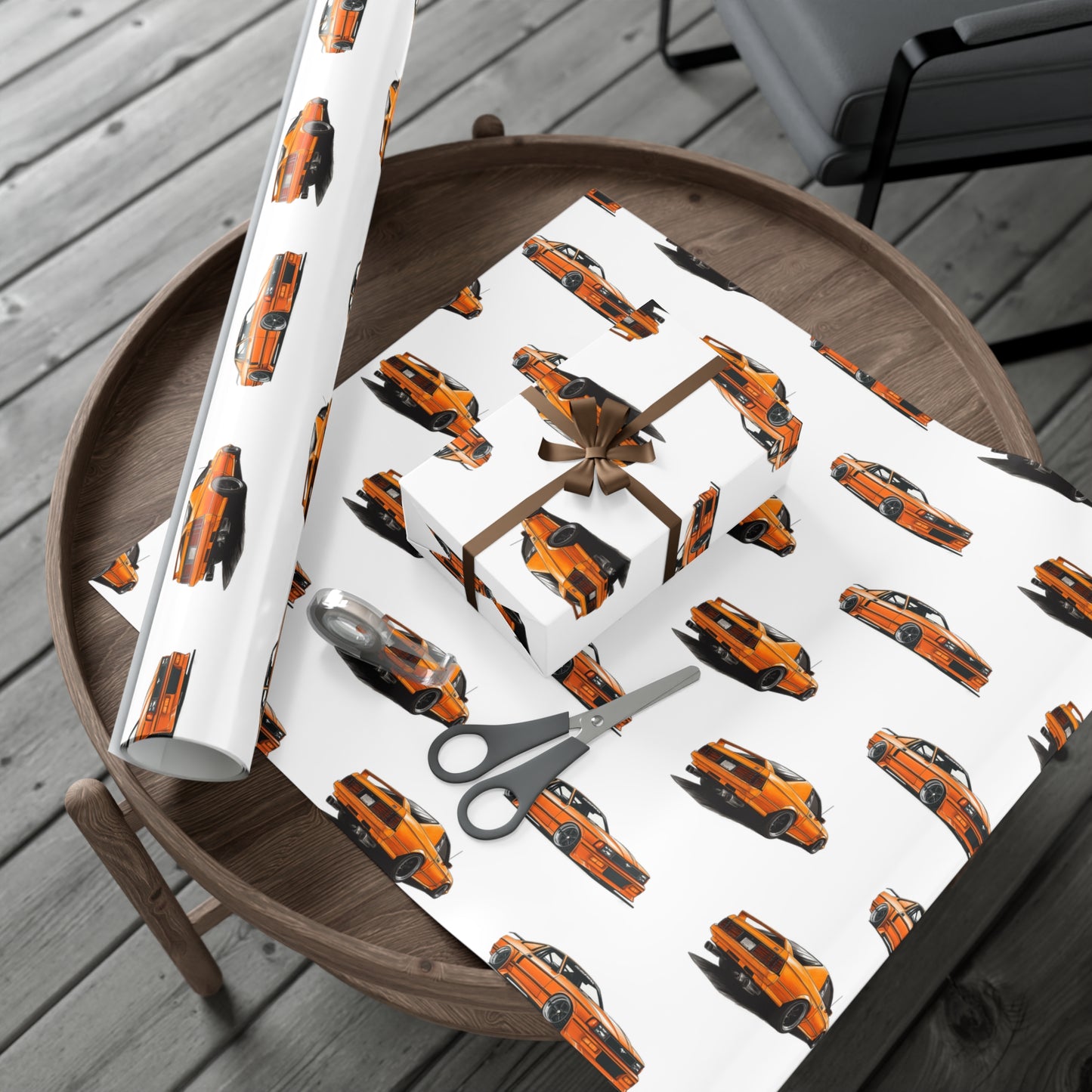 Ford Mustang Fox Body- Car Themed Satin Gift Wrapping Paper