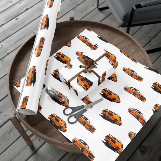 Ford Mustang Fox Body- Car Themed Satin Gift Wrapping Paper